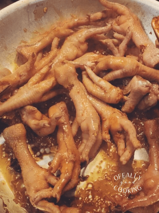Chicken Feet with Ginger and Honey - Offally Good Cooking